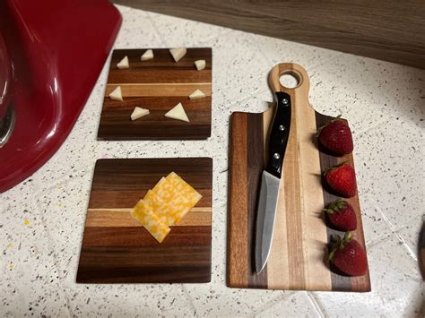 Wood Cutting Board Set Small Set of 3 Walnut Cherry and - Etsy