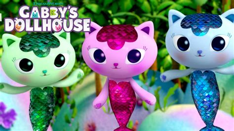 Meet All The Colorful Kitty Mermaids!🧜‍♀️ 🌈 | GABBY'S DOLLHOUSE | Netflix - YouTube