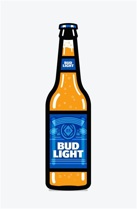 Budlight bottle detail Beer Bottle Drawing, Beer Drawing, Beer ...