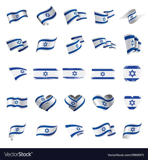 Israel flag Royalty Free Vector Image - VectorStock