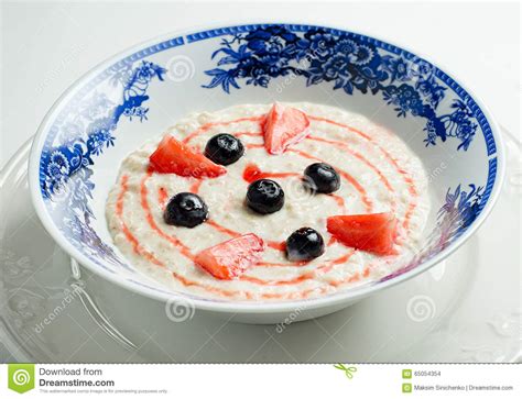 Oat Porridge with Fresh Berries Stock Photo - Image of fitness, berry ...