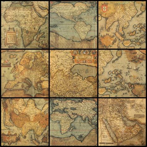 Collage with antique maps — Stock Photo © Malgorzata_Kistryn #8307021