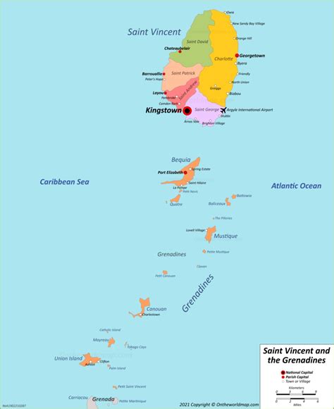 Saint Vincent and the Grenadines Map | Detailed Maps of Saint Vincent and the Grenadines