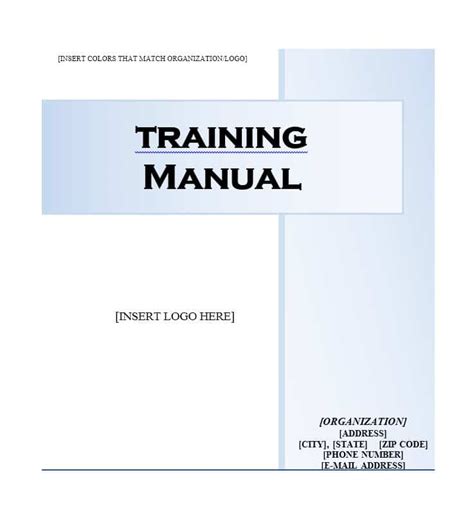 Training Manual Template | Business Mentor