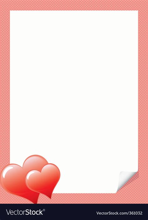 Love letter template with hear Royalty Free Vector Image