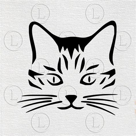 Cat face svg Cat vector graphics-Cat animal clip art Cat | Etsy