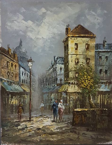 Vintage oil painting Paris cityscape painting Collection | Etsy