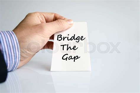 Bridge the gap text concept | Stock image | Colourbox