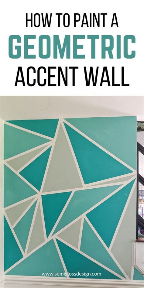 The Easy Way to Paint a Geometric Accent Wall - Semigloss Design