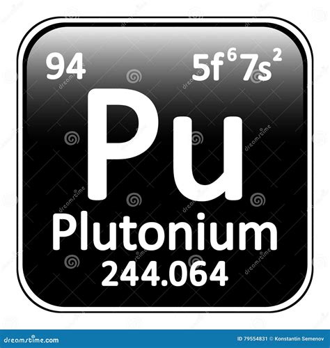 Plutonium Chemical Element Cartoon Vector | CartoonDealer.com #83099157