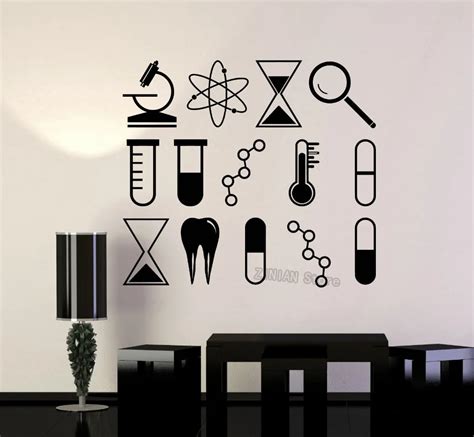 Science University School Laboratory Chemistry Creative Decal Interior ...