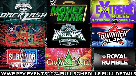 2024 All Premium Live Event list |WWE All PPV & Special Events 2024 ...