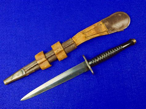 RARE British English WW2 FAIRBAIRN SYKES Fighting Knife Wood Handle w/ – ANTIQUE & MILITARY FROM ...