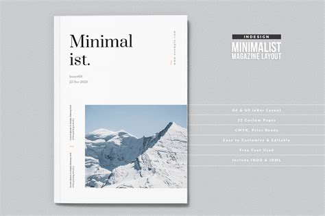 InDesign Minimalist Magazine Templates Graphic by AmitDebnath ...