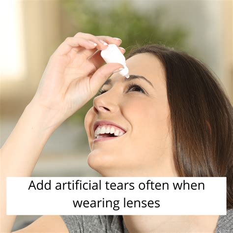 Add artificial tears often when wearing lenses - KLENSPOP