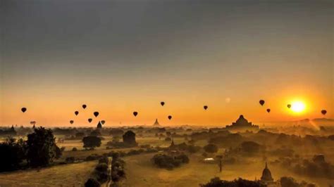 Bagan sunrise timelapse ... - YouTube