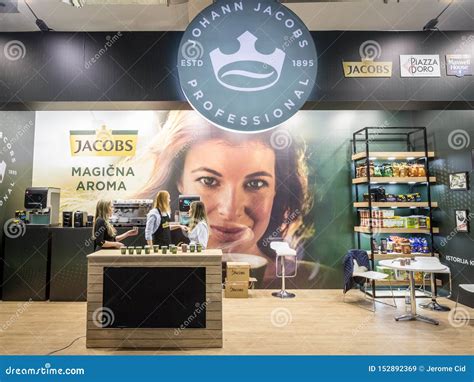 Jacobs Coffee Logo In Front Of Their Shop. Also Called Jacobs Douwe Egberts, Or Johan Jacobs, It ...