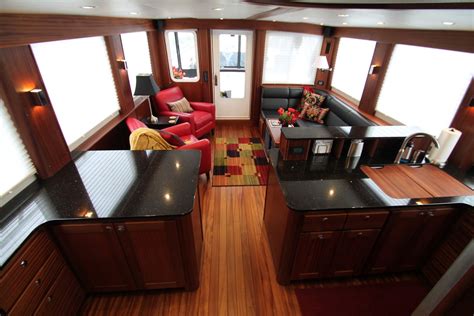 Salon galley looking aft | Interior pictures, Boat interior, Interior