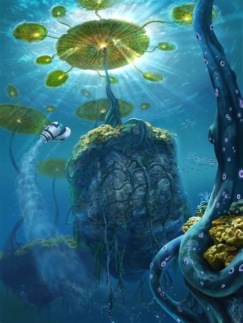 Subnautica concept art, Concept art, Environment concept art