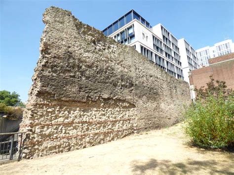 The Old Roman City Wall Of London On Tower Hill