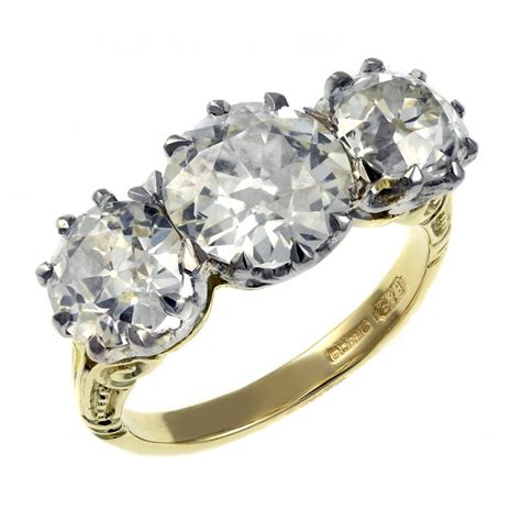 Preowned 18ct gold 5.58ct Victorian old cut diamond ring. - Pre-Owned & Antique from Mr Harold ...