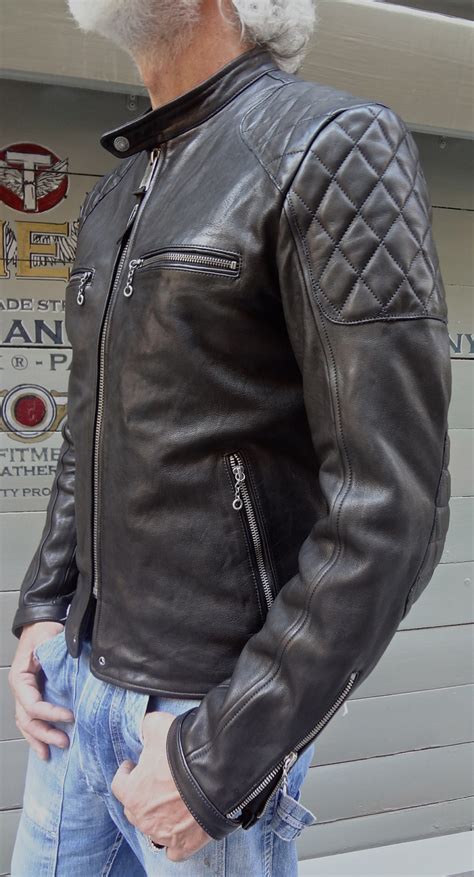 Vintage Style Cafe Racer Leather Jacket. - RocketGarage - Cafe Racer Magazine