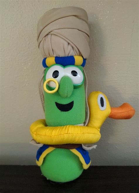 Vintage Rare VeggieTales Archibald Asparagus Jonah Yellow Duck Plush 9" | eBay