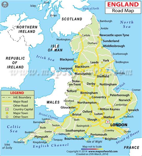 England Road Map Honeymoon Uk, Map Of Britain, England Map, Visiting England, Irish Sea, Grimsby ...