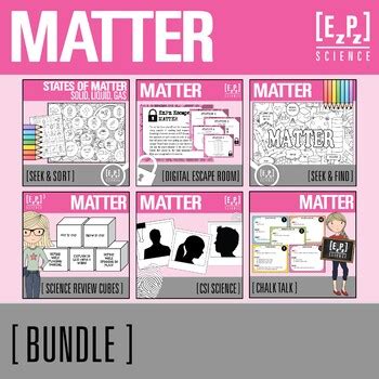 Matter Activity Bundle | Science Practice and Review Games by EzPz-Science