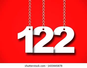 122 Number Hanging On Chain 3d Stock Illustration 1433445878 | Shutterstock