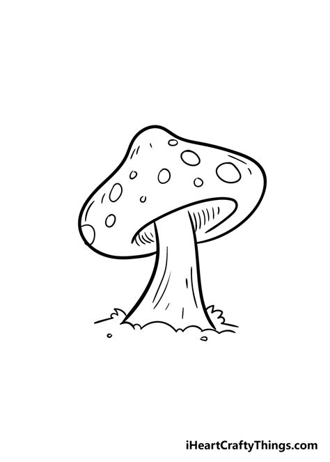 Mushroom Drawing - How To Draw A Mushroom Step By Step