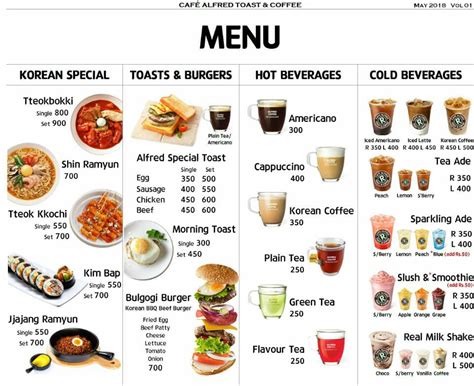 Our new menu ^^☆ - Cafe The Seoul by Cafe Alfred