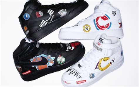 Supreme x Nike Air Force 1 Loads Up NBA Team Logos [PHOTOS] – Footwear News