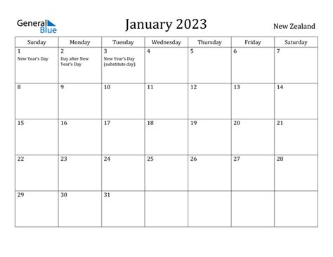 New Zealand Calendar 2023 Printable – Get Calendar 2023 Update