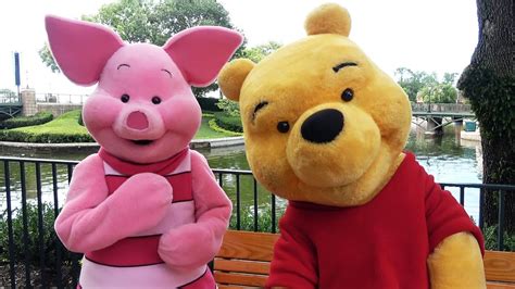 Winnie The Pooh & Piglet Surprise Meet & Greet at Epcot International Gateway 2019, Disney World ...