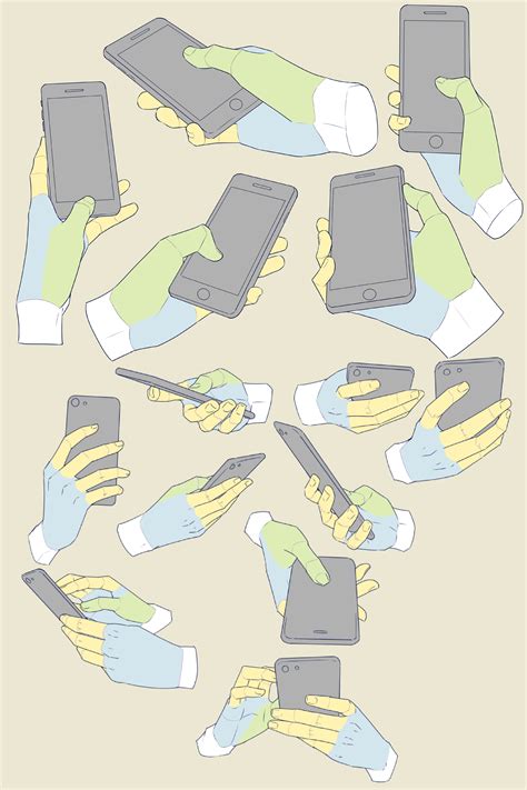 Drawing Anime Hand Holding Phone Reference - Kopi Anget