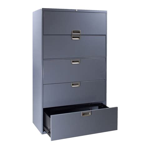 Steelcase Used 5 Drawer Lateral File 36 Inch, Gray - National Office ...