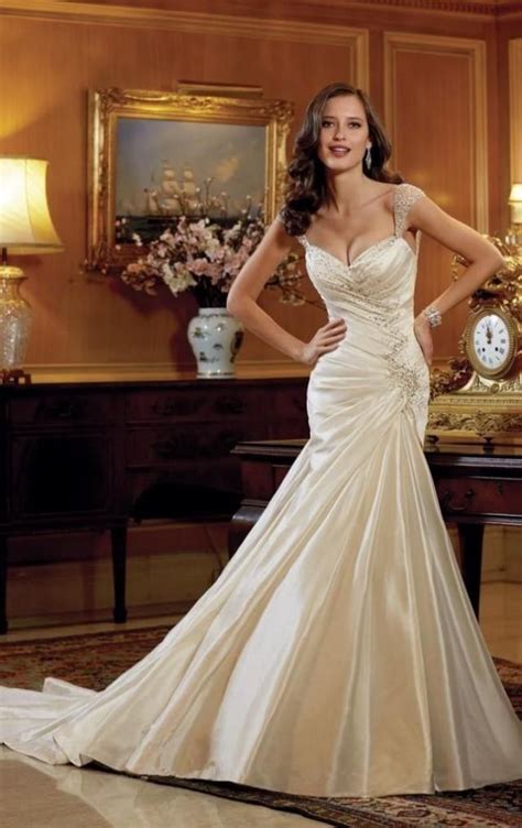 Satin Beading White/ivory Wedding Dress Bridal Gown Custom Made 2 4 6 8 10 #2070700 - Weddbook