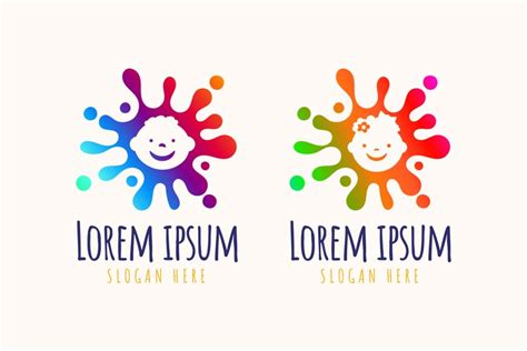 Colorful Kids Logo Templates