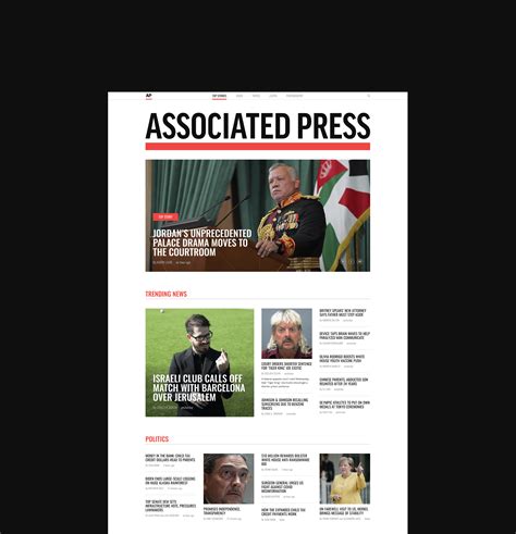 Associated Press — News website redesign on Behance