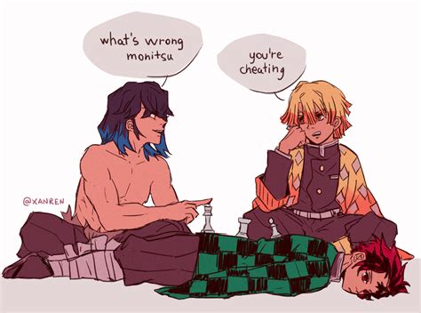 they’re playing chess on him | Slayer, Demon, Demon slayer meme