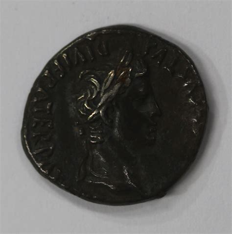 A Roman Empire Augustus (27BC-14AD) denarius, the reverse with Gaius and Lucius Caesars.