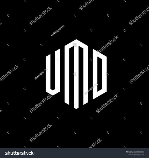 Umd White Hexagon Logo Design On Stock Illustration 2236982539 ...