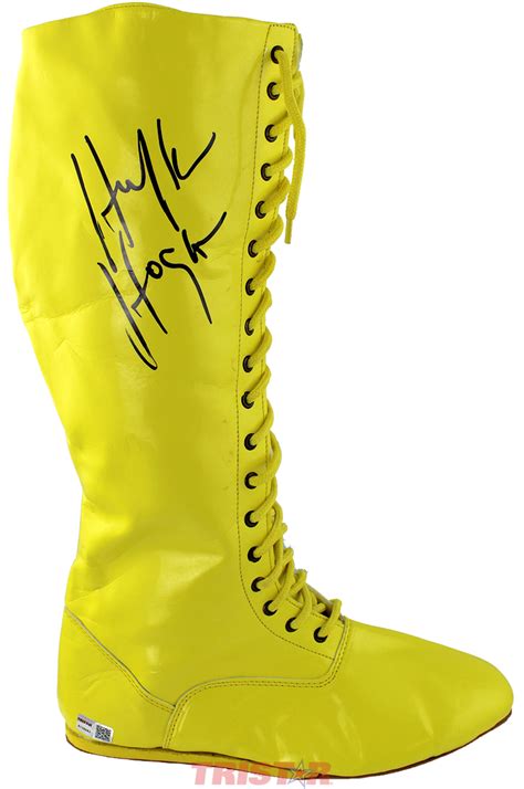 Hulk Hogan Autographed Yellow Wrestling Boot