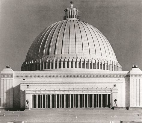 Volkshalle, the unbuilt nazi pantheon. 290 m high, 250 m dome diameter, 46 m oculus diameter ...