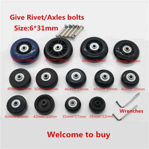 DIY Replacement Luggage Wheels,Replacement Travel trolley suitcases Spinner Wheels for Luggage ...