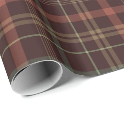 Thanksgiving plaid tartan pattern wrapping paper | Zazzle