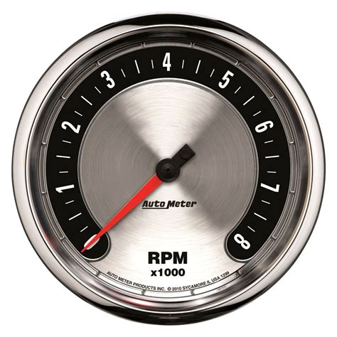 Auto Meter® 1299 - American Muscle Series 5" In-Dash Tachometer Gauge, 0-8,000 RPM