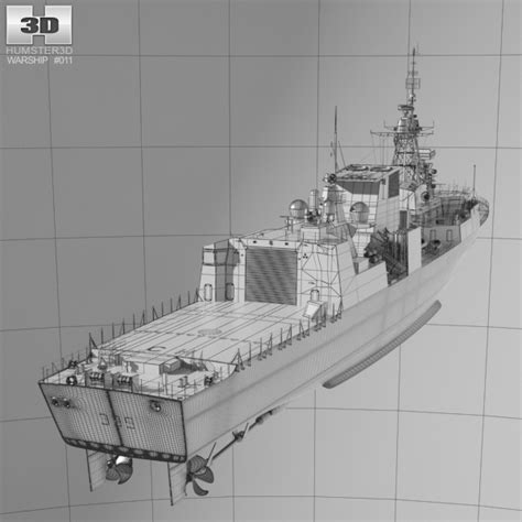 Halifax class frigate 3D model - Ship on Hum3D