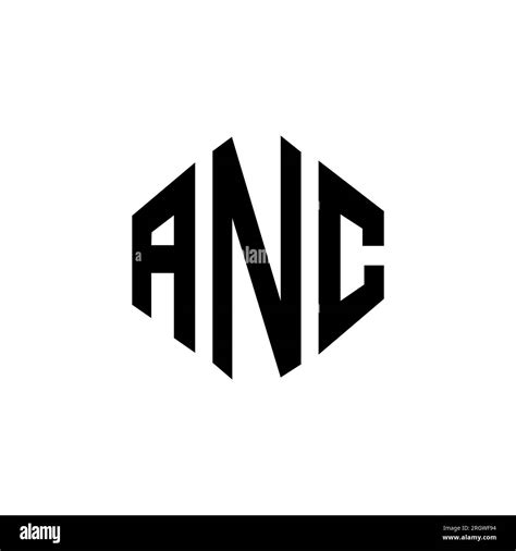 ANC letter logo design with polygon shape. ANC polygon and cube shape logo design. ANC hexagon ...